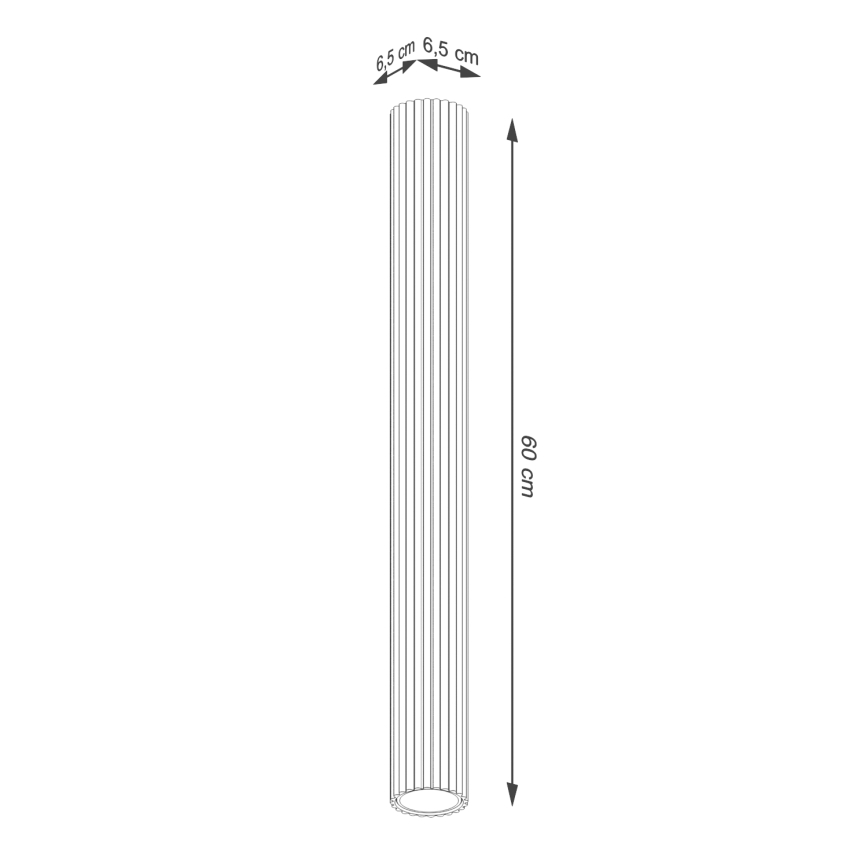 Spotlight KARBON 1xGU10/10W/230V 60 cm röd