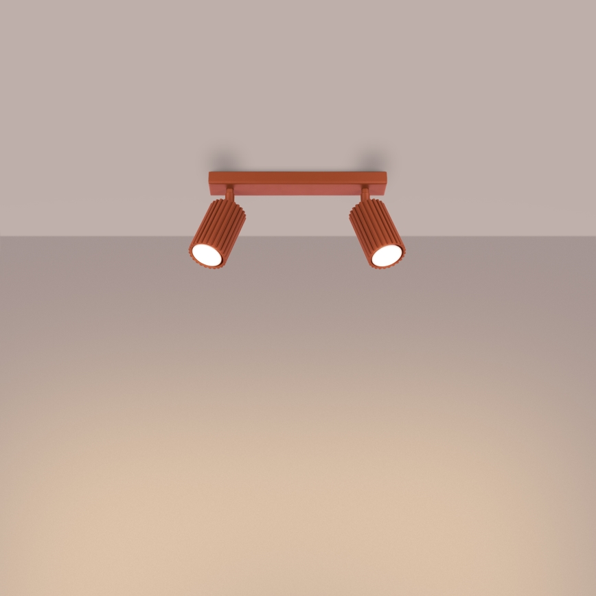 Spotlight KARBON 2xGU10/10W/230V röd