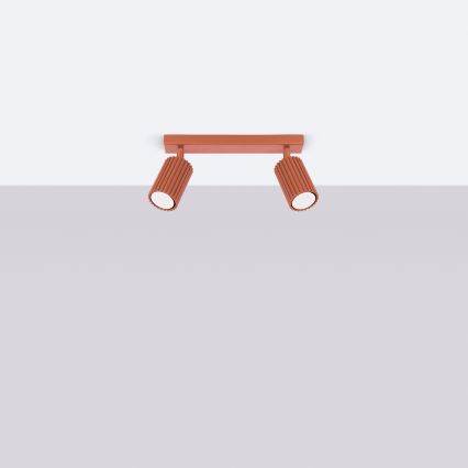 Spotlight KARBON 2xGU10/10W/230V röd