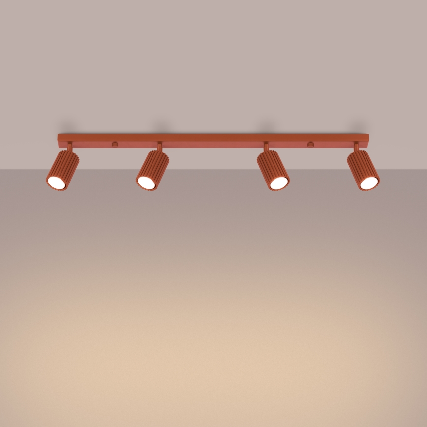 Spotlight KARBON 4xGU10/10W/230V röd