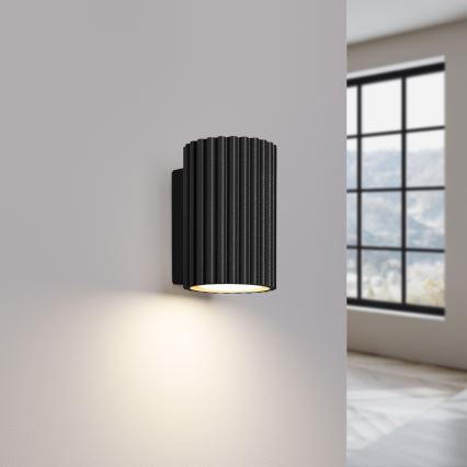 Vägglampa KARBON 1xGU10/10W/230V svart