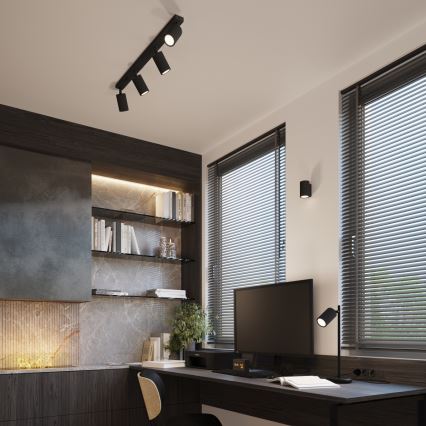 Vägglampa KARBON 1xGU10/10W/230V svart