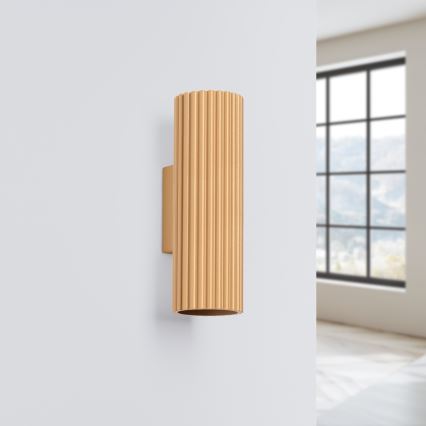 Vägglampa KARBON 2xGU10/10W/230V guld