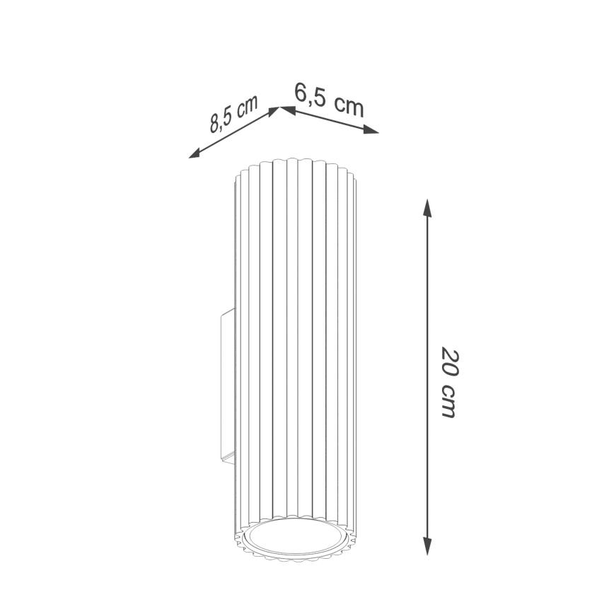 Vägglampa KARBON 2xGU10/10W/230V röd