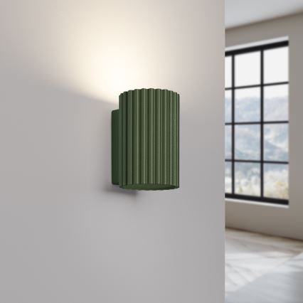 Vägglampa KARBON 1xGU10/10W/230V grön