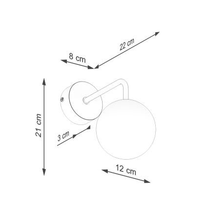Vägglampa ASTRAL 1xG9/8W/230V svart