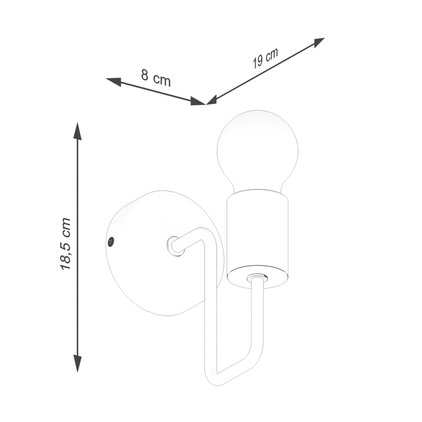 Vägglampa TIMBO 1xE27/15W/230V svart/beige/bok