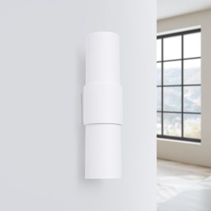 Vägglampa FLASH 2xE27/15W/230V vit