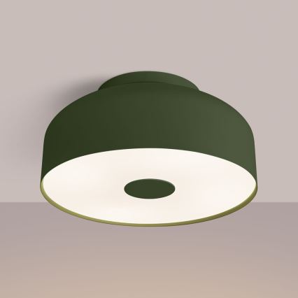 Taklampa OMIQ 4xE27/15W/230V Ø 30 cm grön