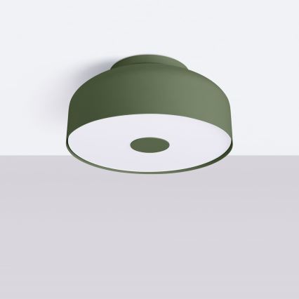Taklampa OMIQ 4xE27/15W/230V Ø 30 cm grön