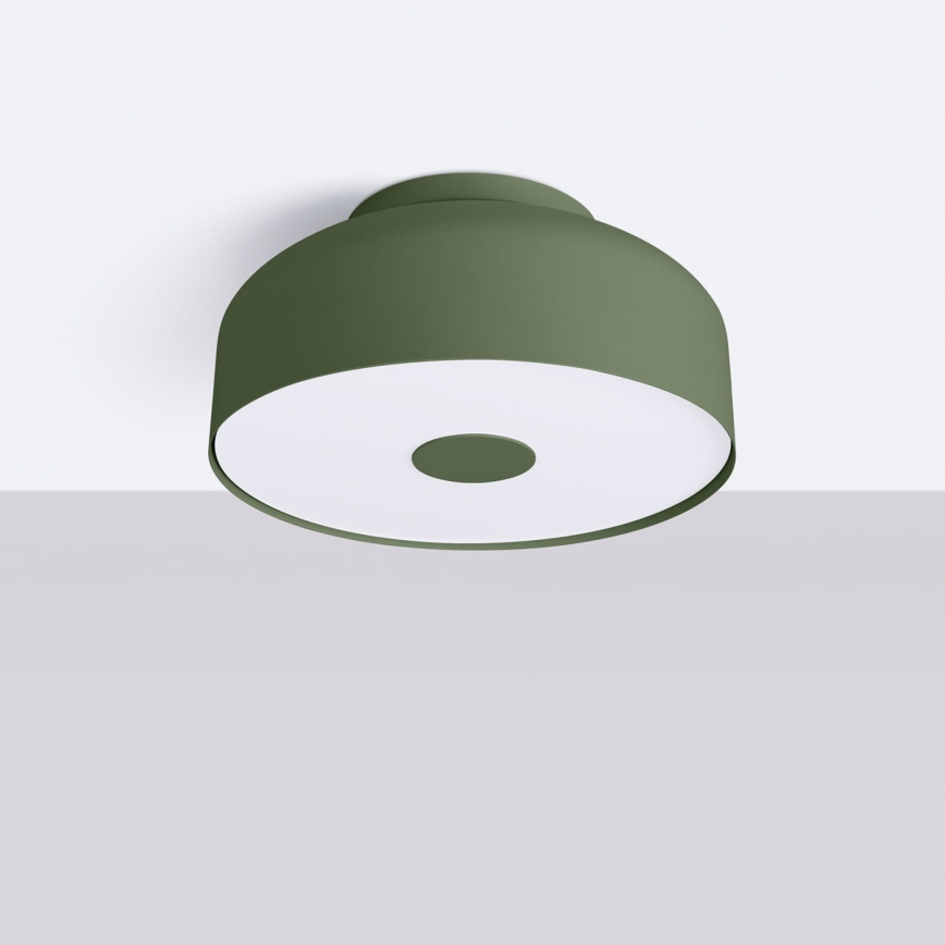 Taklampa OMIQ 4xE27/15W/230V Ø 30 cm grön