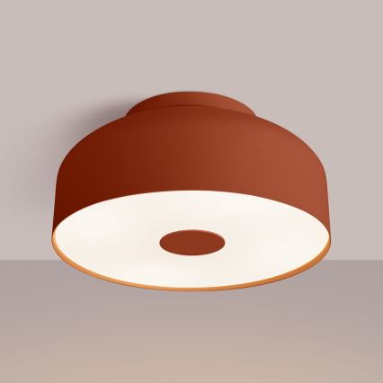 Taklampa OMIQ 4xE27/15W/230V Ø 30 cm röd