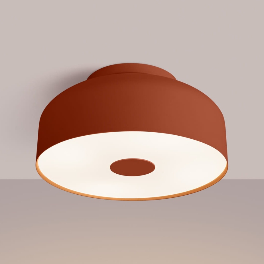 Taklampa OMIQ 4xE27/15W/230V Ø 30 cm röd