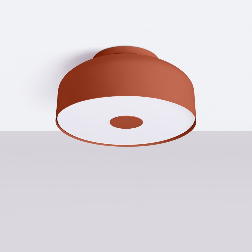 Taklampa OMIQ 4xE27/15W/230V Ø 30 cm röd