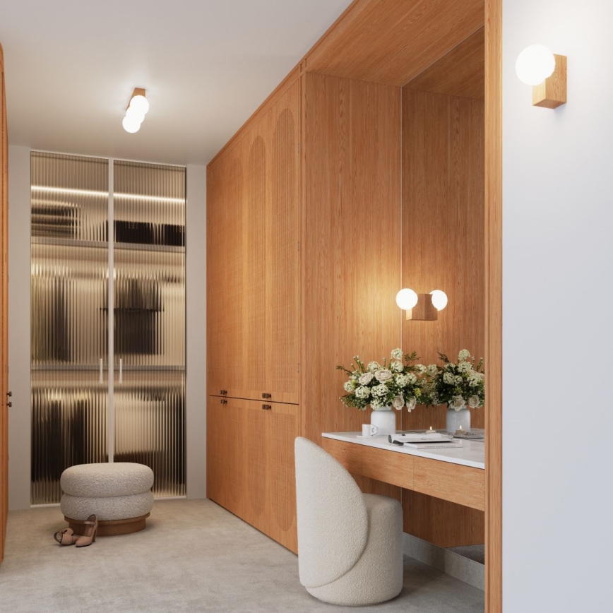 Taklampa BULBO 3xG9/8W/230V bok/vit