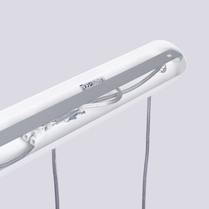 Ljuskrona med textilsladd LAMI 3xGU10/10W/230V vit