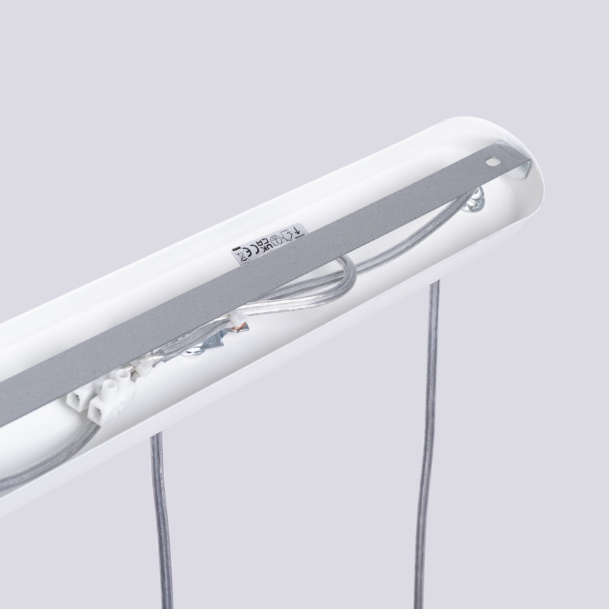 Ljuskrona med textilsladd LAMI 3xGU10/10W/230V vit