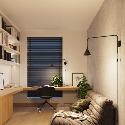 Vägglampa NOX 1xE14/10W/230V svart