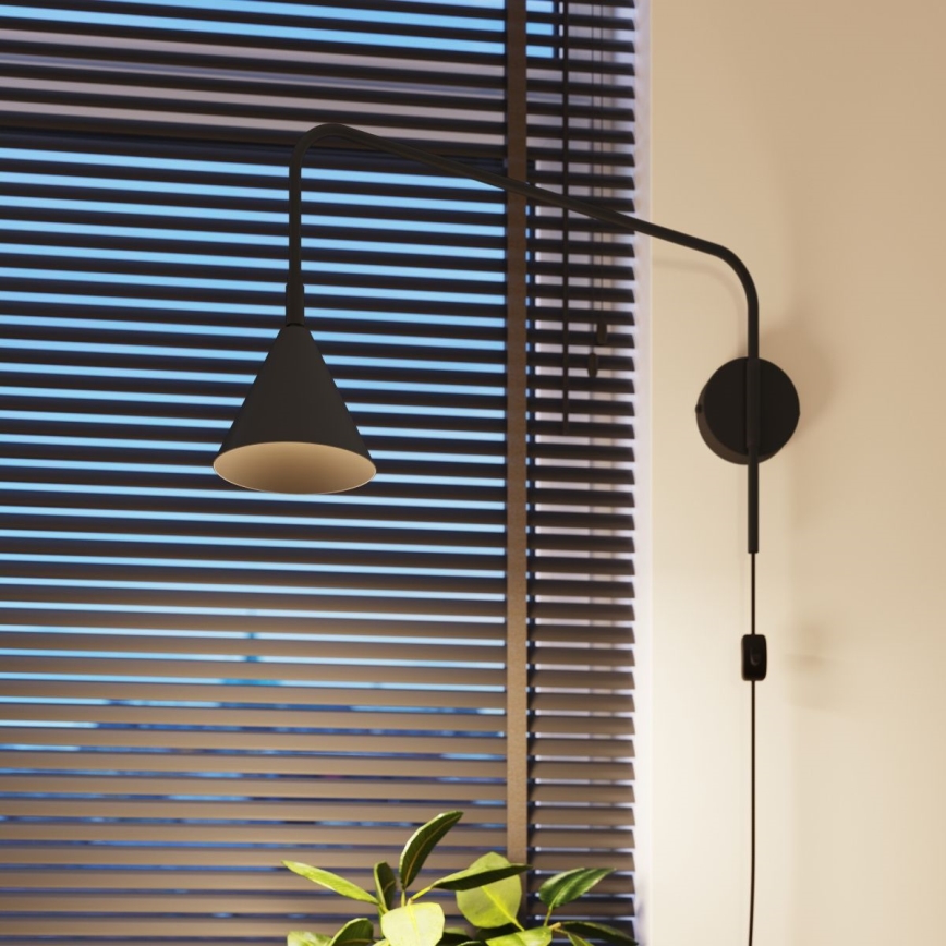 Vägglampa NOX 1xE14/10W/230V svart