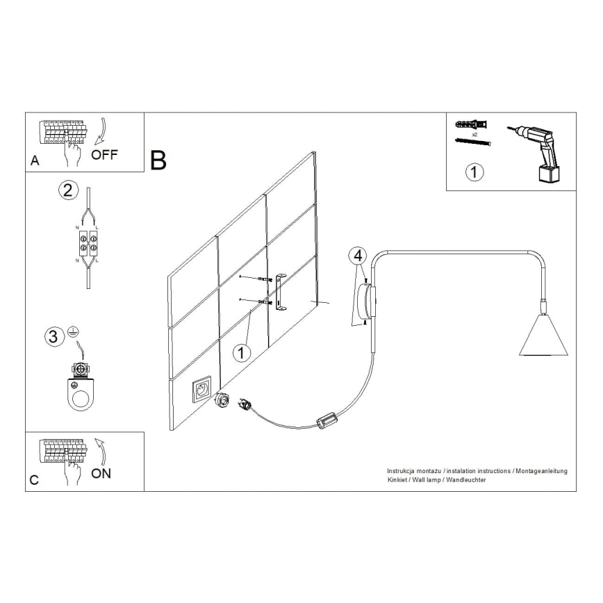 Vägglampa NOX 1xE14/10W/230V grön