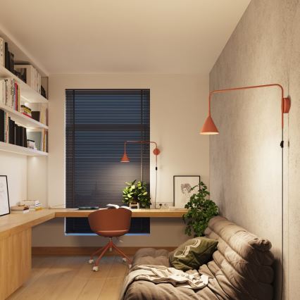 Vägglampa NOX 1xE14/10W/230V orange