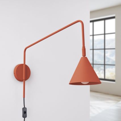 Vägglampa NOX 1xE14/10W/230V orange