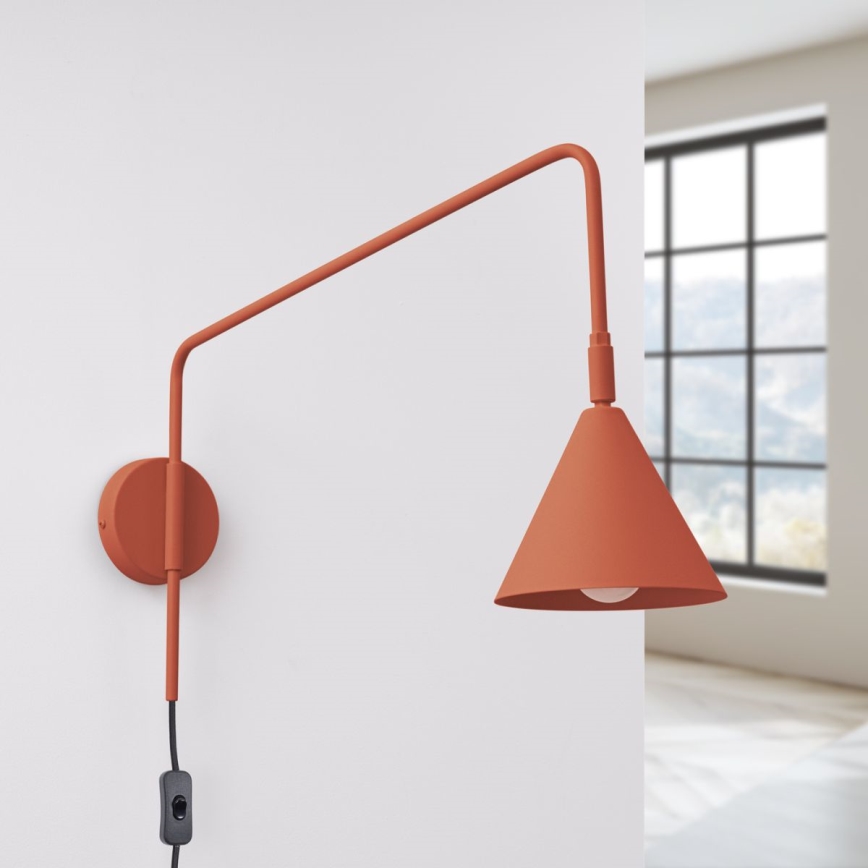 Vägglampa NOX 1xE14/10W/230V orange