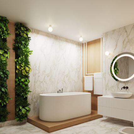 Vägglampa för badrum HALO 1xG9/8W/230V diameter 12 cm IP44 vit