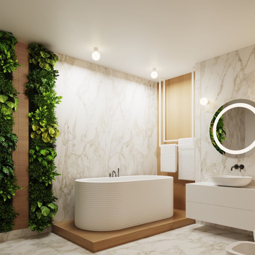 Vägglampa för badrum HALO 1xG9/8W/230V diameter 12 cm IP44 vit