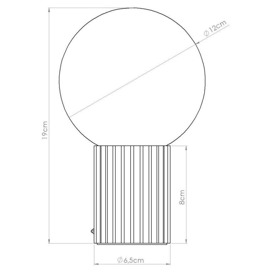 Bordslampa HALO 1xG9/8W/230V diameter 12 cm vit