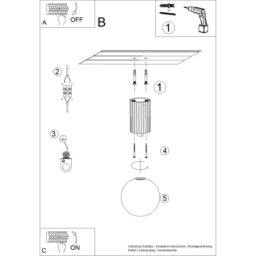 Badrum takbelysning HALO 1xG9/8W/230V diameter 12 cm IP44 svart