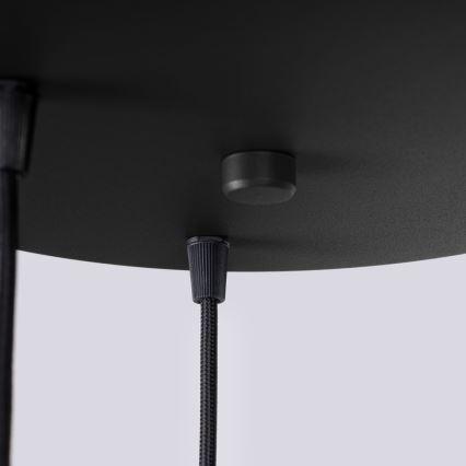 Ljuskrona med textilsladd HALO 3xG9/8W/230V diameter 25 cm svart