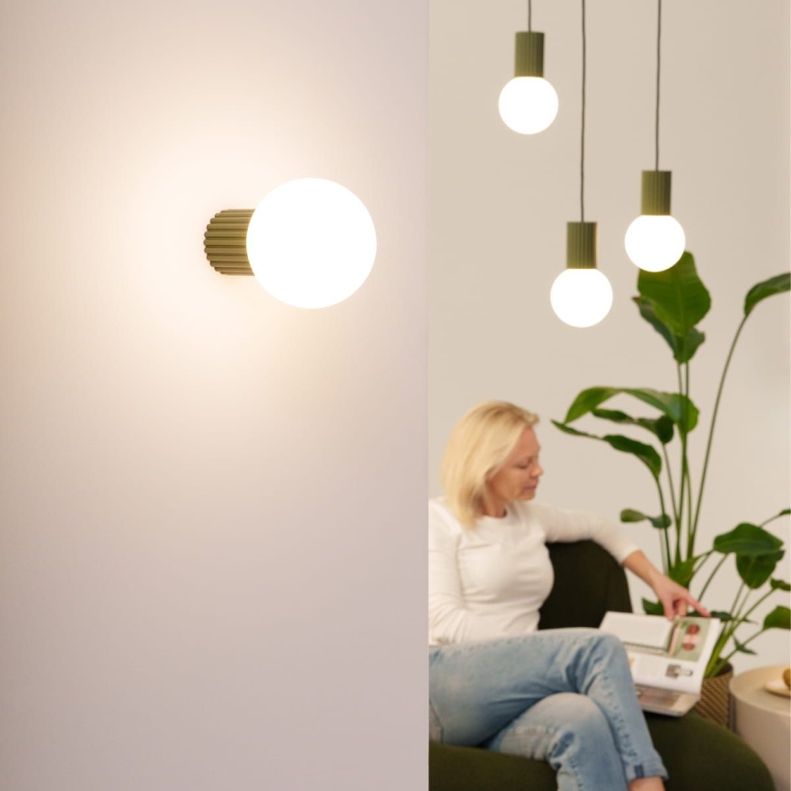 Vägglampa för badrum HALO 1xG9/8W/230V diameter 12 cm IP44 grön