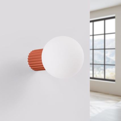 Vägglampa för badrum HALO 1xG9/8W/230V diameter 12 cm IP44 orange