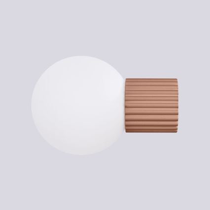 Vägglampa för badrum HALO 1xG9/8W/230V diameter 12 cm IP44 brun