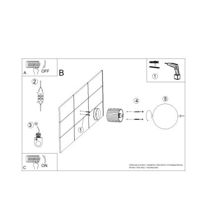 Vägglampa för badrum HALO 1xG9/8W/230V diameter 12 cm IP44 brun