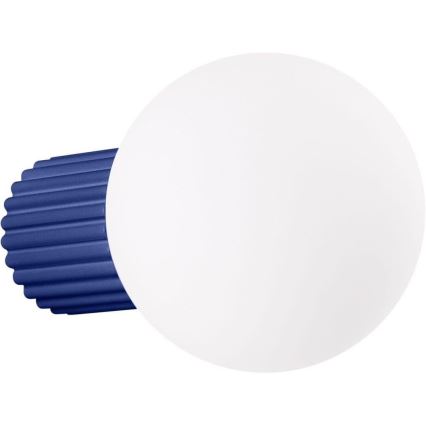 Vägglampa för badrum HALO 1xG9/8W/230V diameter 12 cm IP44 blå