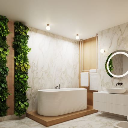 Badrum takbelysning HALO 1xG9/8W/230V diameter 12 cm IP44 beige