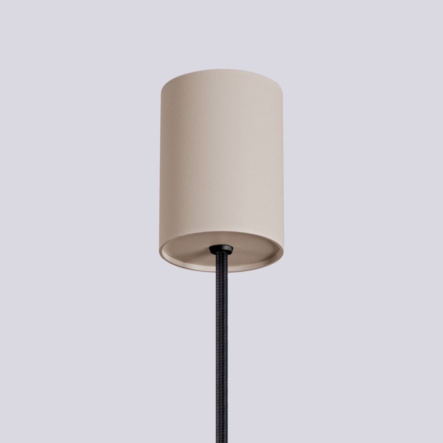 Ljuskrona med textilsladd HALO 1xG9/8W/230V diameter 12 cm beige