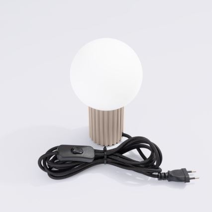 Bordslampa HALO 1xG9/8W/230V diameter 12 cm beige