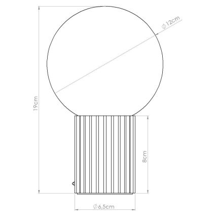 Bordslampa HALO 1xG9/8W/230V diameter 12 cm beige