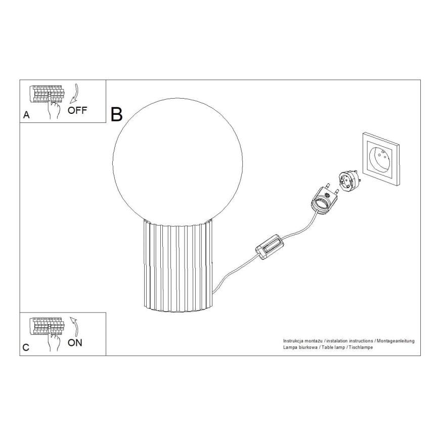 Bordslampa HALO 1xG9/8W/230V diameter 12 cm beige