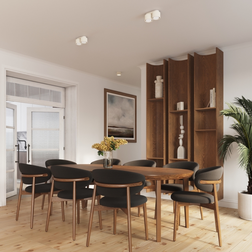 Spotlampa AURA 2xGX53/10W/230V krämvit