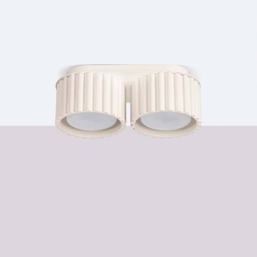 Spotlampa AURA 2xGX53/10W/230V krämvit