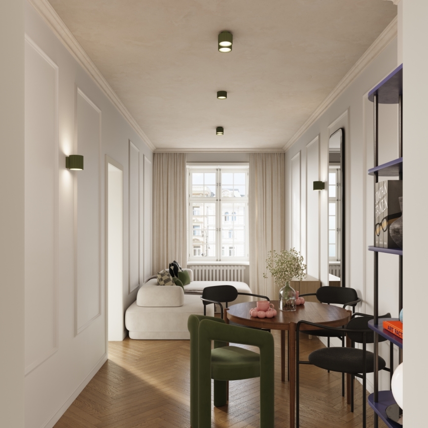 Spotlampa AURA 2xGX53/10W/230V grön