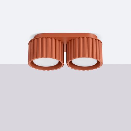 Spotlampa AURA 2xGX53/10W/230V orange