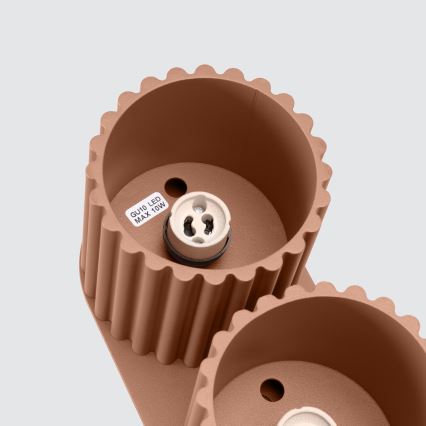 Spottlampa AURA 2xGU10/10W/230V brun