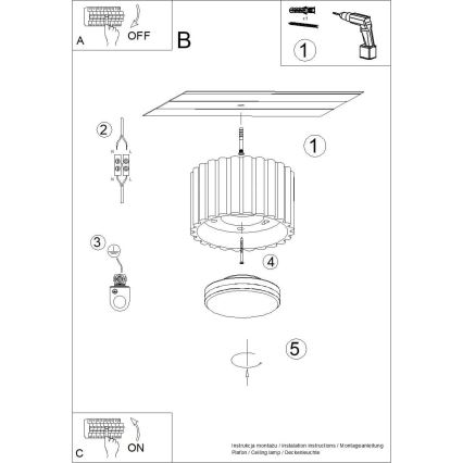 Spotlampa AURA 1xGX53/10W/230V, 6 cm, brun