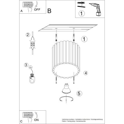 Spotlampa AURA 1xGU10/10W/230V 10 cm blå