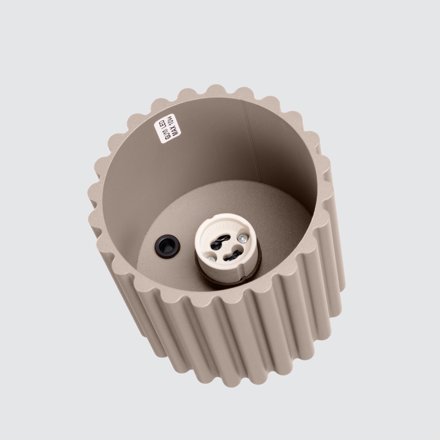 Spotarmatur AURA 1xGU10/10W/230V 10 cm taupe